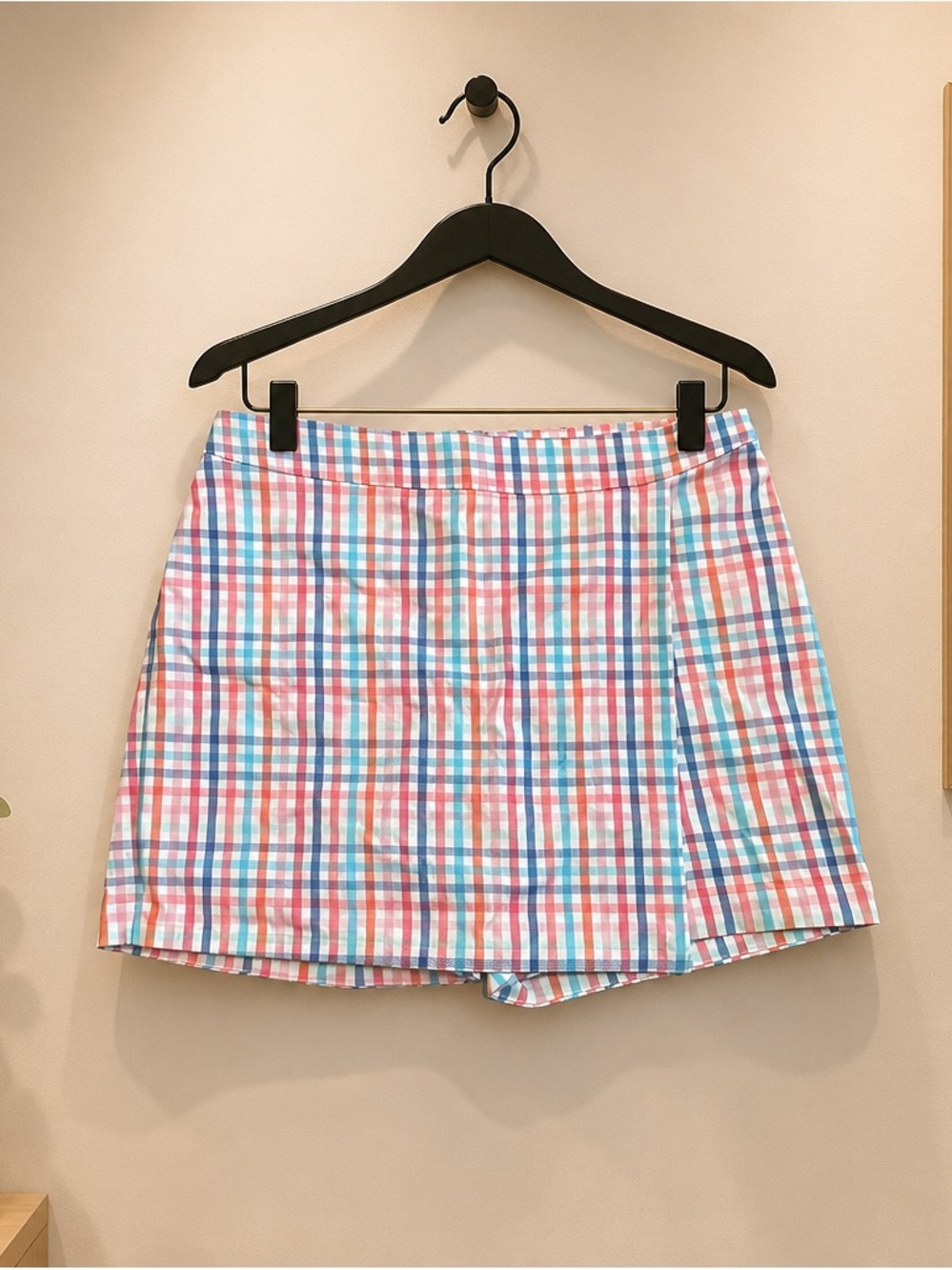 Talbots Multicolor Plaid Skort - Pink, Blue, Green